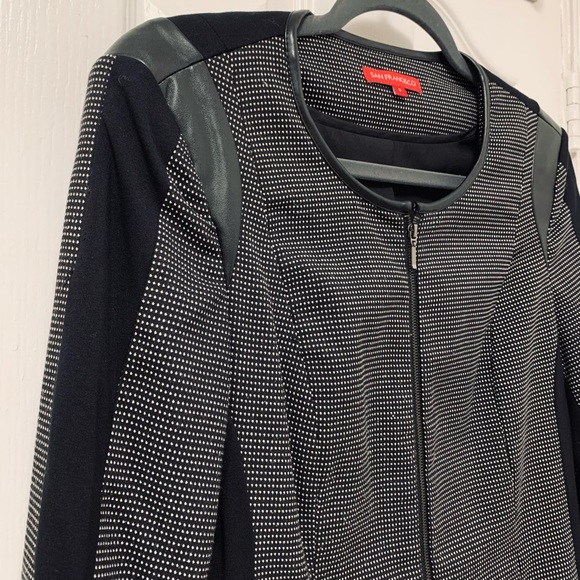 Classy office jacket, black with white dots🖤🤍 - Picture 2 of 14